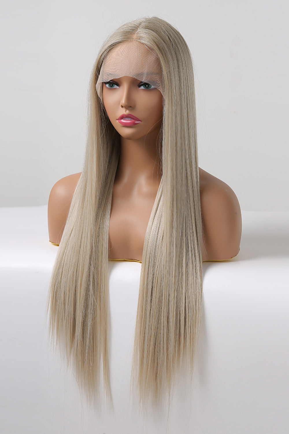 13x2" Lace Front Wigs Synthetic Long Straight 27" 150% Density